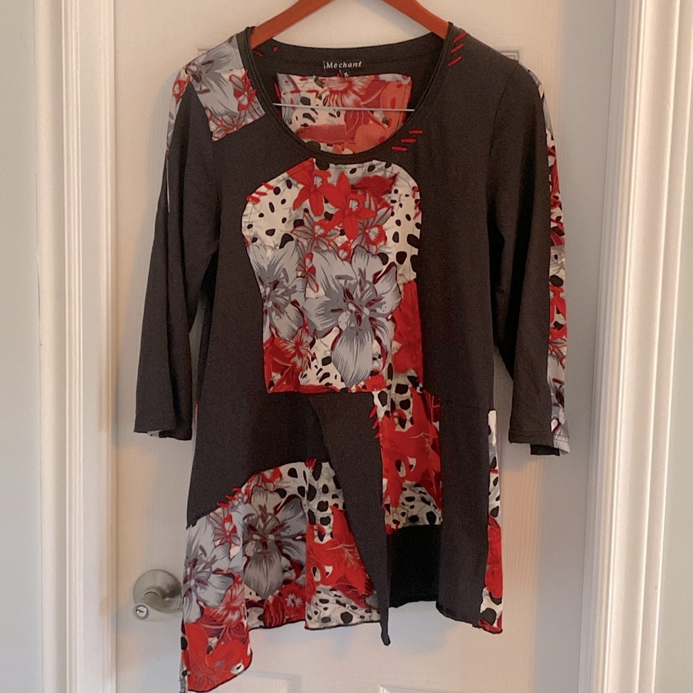 Tunic with Asymmetrical Hem-XL